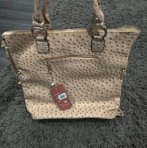 Studded Boho Tassel Beige Purse